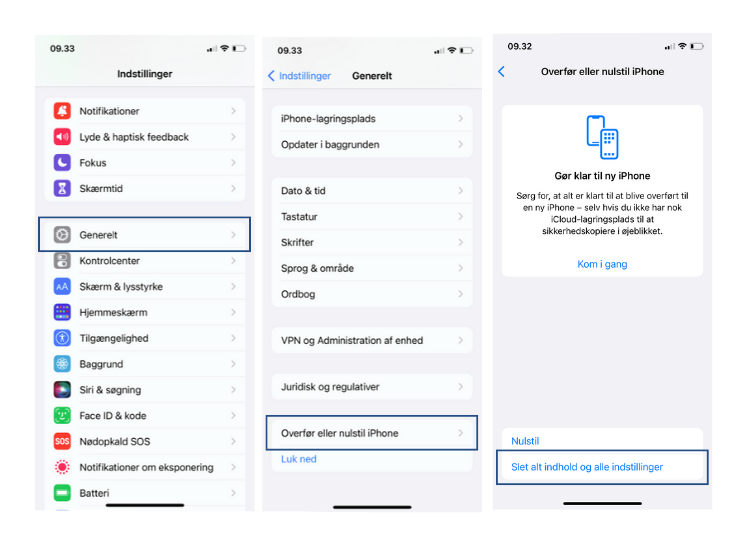 Nulstil din iPhone, før du sælger den