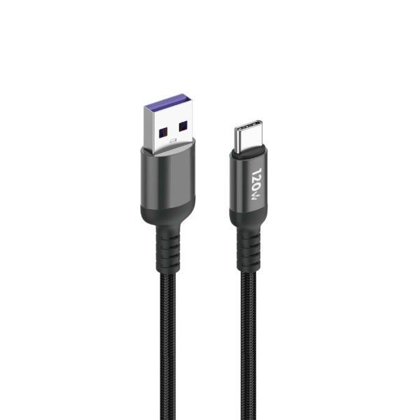 USB-C til USB-A 120W Data Kabel (1.2m)