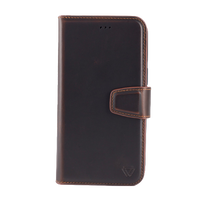 iPhone 16 Pro Ægte Læder Flip Cover (Brun)