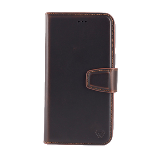 iPhone 16 Plus Ægte Læder Flip Cover (Brun)