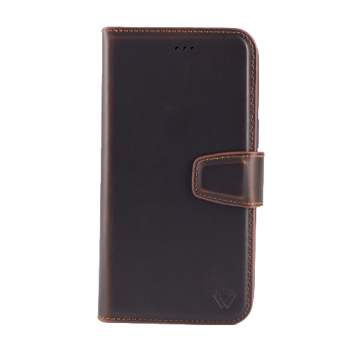 iPhone 16 Pro Ægte Læder Flip Cover (Brun)